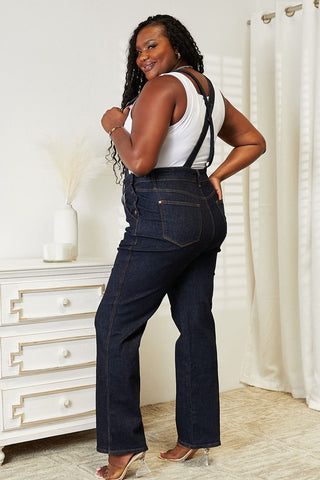 Judy Blue Full Size High Waist Classic Denim Overalls Trendsi