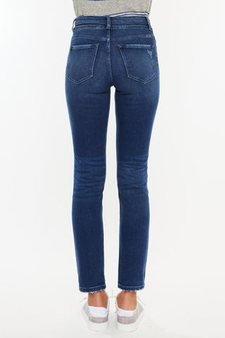 Kancan High Rise Slim Straight Jeans Trendsi