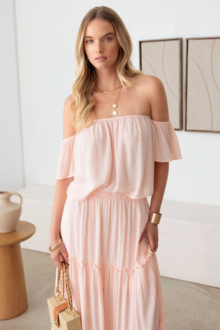 Gilli Frill Off-Shoulder Tiered Dress Trendsi