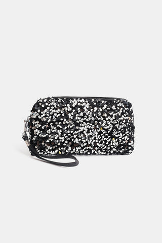 Zenana Colorful Shine Cosmetic Sequin Design Bag Trendsi