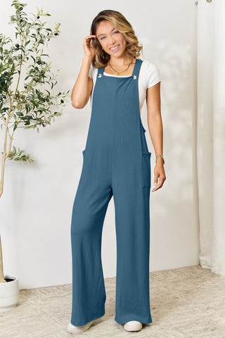 Double Take Full Size Wide Strap Overall with Pockets Trendsi