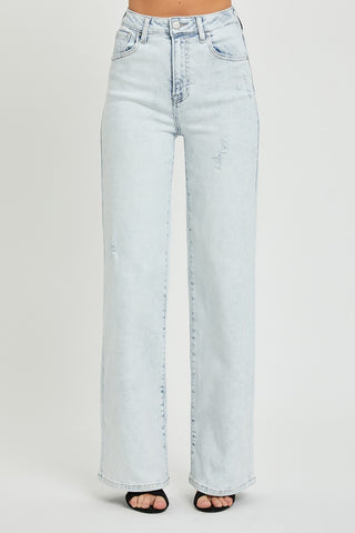 RISEN Ultra High Waist Wide Leg Jeans Trendsi