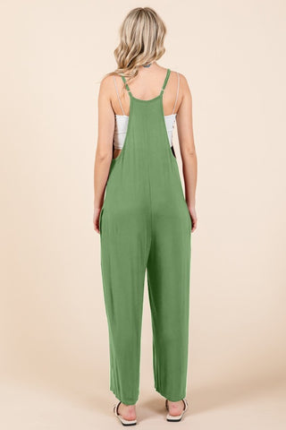 Culture Code Full Size Sleeveless Wide Leg Jumpsuit with Pockets Trendsi