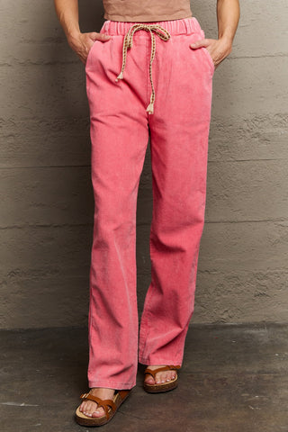 POL  Leap Of Faith Corduroy Straight Fit Pants Trendsi