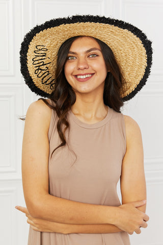 Fame Sunshine Straw Fringe Hat Trendsi