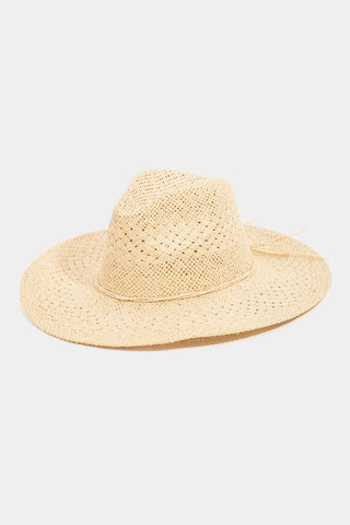 Fame Straw Braided Sun Hat Trendsi