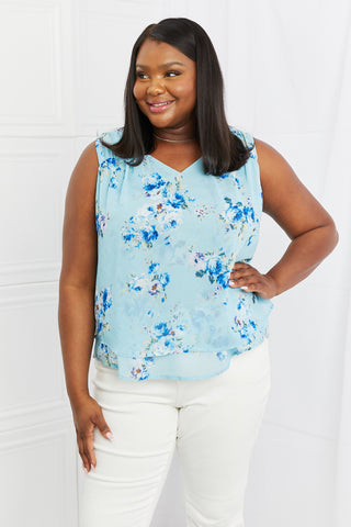 Sew In Love Off To Brunch Full Size Floral Tank Top Trendsi