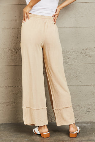 HEYSON Love Me Full Size Mineral Wash Wide Leg Pants Trendsi