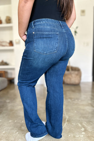 Judy Blue Full Size Tummy Control Straight Jeans Trendsi