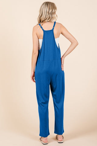 Culture Code Full Size Sleeveless Jumpsuit with Pockets Trendsi