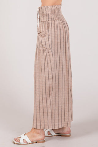 SAGE + FIG Cotton Gauze Wash Stripe Pants Trendsi