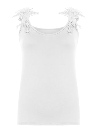 Full Size Lace Detail Scoop Neck Tank Trendsi