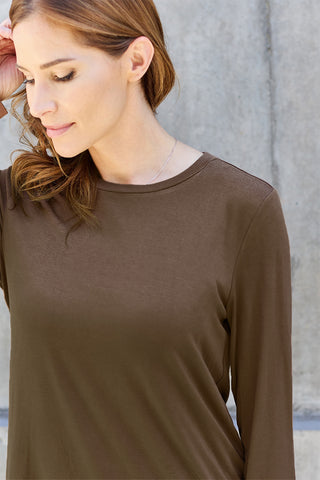 Basic Bae Full Size Round Neck Long Sleeve Top Trendsi