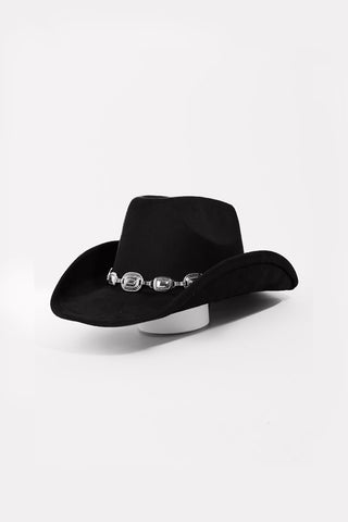 Fame Metal Trim Cowboy Hat Trendsi