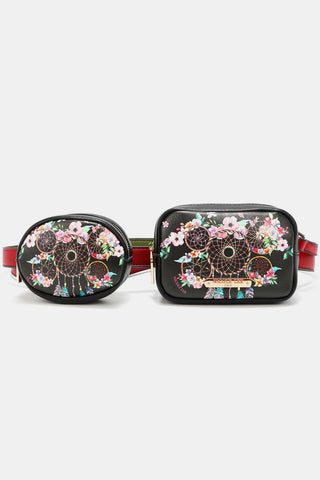 Nicole Lee USA Double Pouch Fanny Pack Trendsi