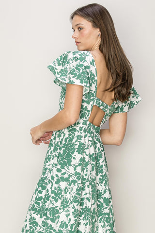 HYFVE Floral Cutout Midi Dress Trendsi