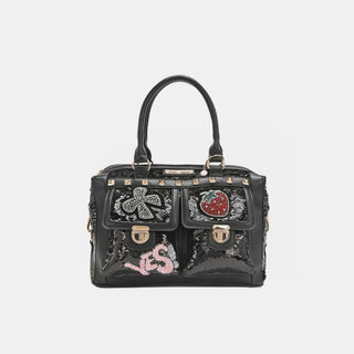 Nicole Lee USA Sequin Patch Boston Bag Trendsi