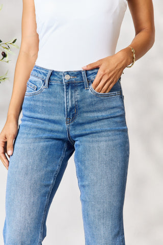 BAYEAS Full Size High Waist Straight Jeans Trendsi