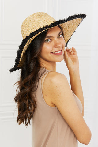 Fame Sunshine Straw Fringe Hat Trendsi