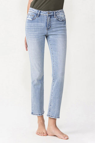 Lovervet Full Size Andrea Midrise Crop Straight Jeans Trendsi