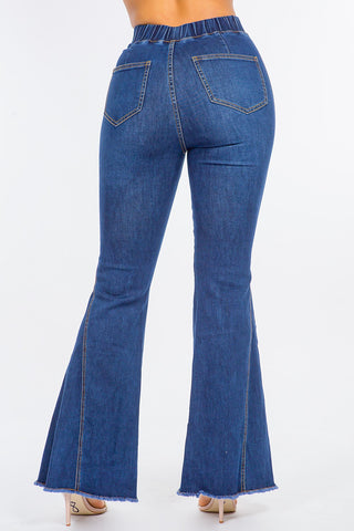 American Bazi High Waist Curvy Flare Jeans Trendsi