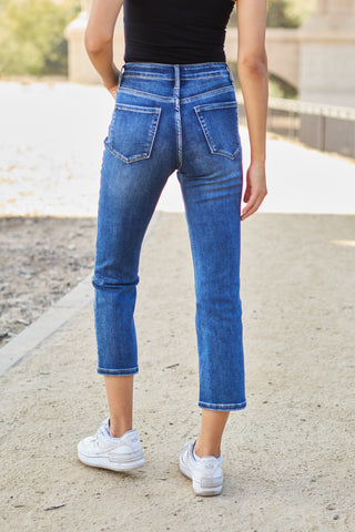 BAYEAS Full Size High Waist Straight Jeans Trendsi