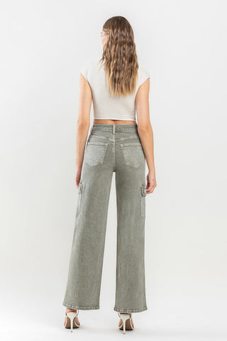 Vervet by Flying Monkey 90's Super High Rise Cargo Jeans Trendsi