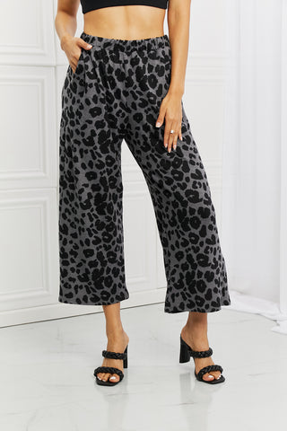 BOMBOM Stay Cozy Pattern Wide Leg Pants Trendsi