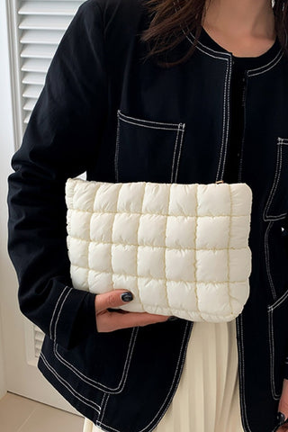 Zenana Quilted Puffy Pouch Clutch Bag Trendsi