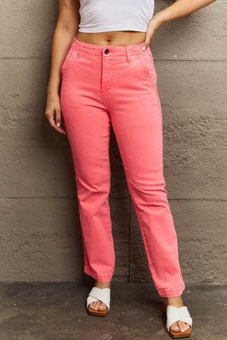 RISEN Kenya Full Size High Waist Side Twill Straight Jeans Trendsi