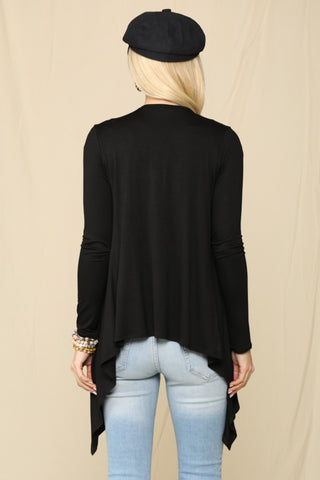 Celeste Full Size Open Front Knit Cardigan Trendsi