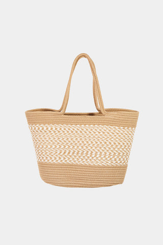 Fame Braid Pattern Beach Tote Bag Trendsi