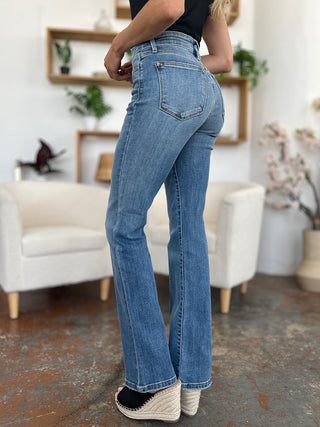 Judy Blue Full Size Mid-Rise Waist Straight Jeans Trendsi