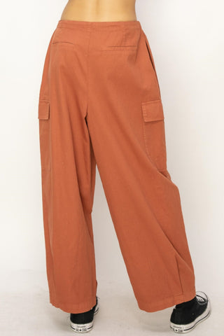 HYFVE Drawstring Cargo Wide Leg Pants Trendsi