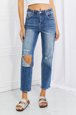 RISEN Full Size Emily High Rise Relaxed Jeans Trendsi