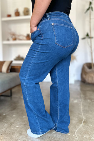 Judy Blue Full Size High Rise Straight Jeans Trendsi