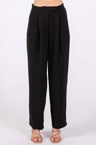 GeeGee High-Waisted Pleated Pants Trendsi