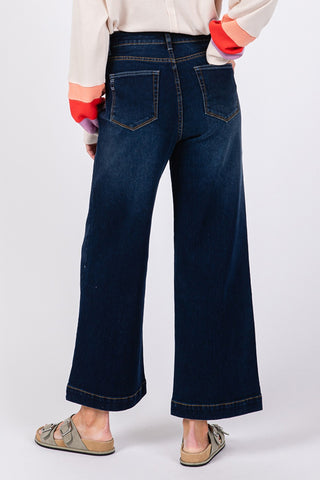 SAGE + FIG High Waist Wide Leg Jeans Trendsi