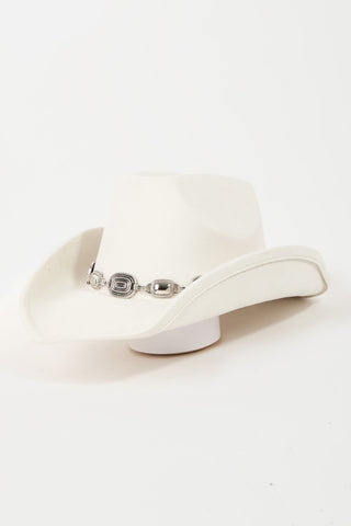 Fame Metal Trim Cowboy Hat Trendsi