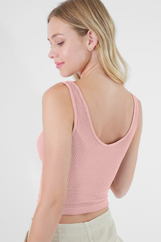 NIKIBIKI Ribbed Wide Strap Seamless Tank Trendsi