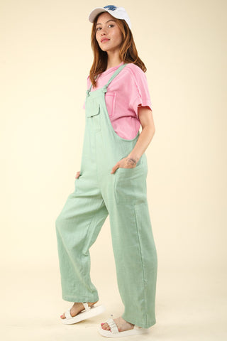 VERY J Knot Strap Jumpsuit with Pockets Trendsi