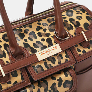 Nicole Lee USA Leopard Boston Bag Trendsi