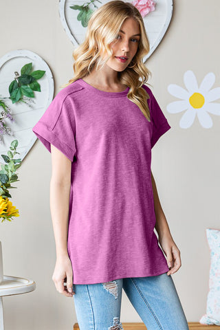 Heimish Full Size Short Sleeve Round Neck T-Shirt Trendsi