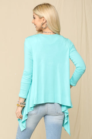 Celeste Full Size Open Front Knit Cardigan Trendsi