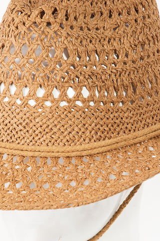 Fame Rope Strap Straw Braided Hat Trendsi