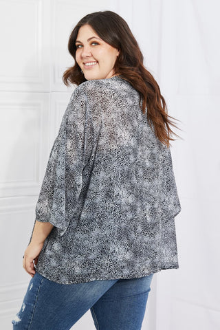 Melody Full Size Snake Print Chiffon Kimono Trendsi