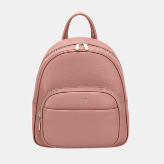 David Jones PU Leather Backpack Bag Trendsi