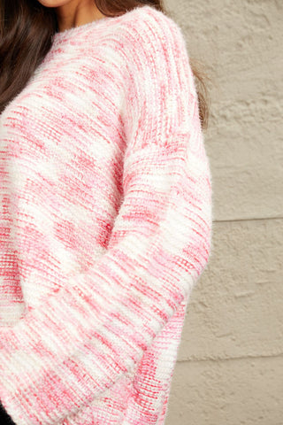 e.Luna Fuzzy Chunky Knit Sweater Trendsi