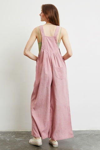 HEYSON Full Size Corduroy Sleeveless Wide-Leg Overall Trendsi