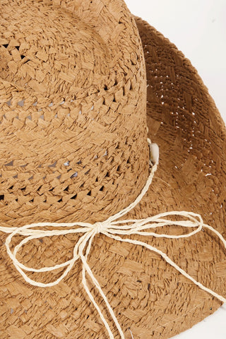 Fame Openwork Shell Weave Straw Hat Trendsi